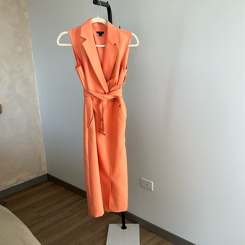 Gorgeous Ann Taylor Midi Dress in Salmon Pink